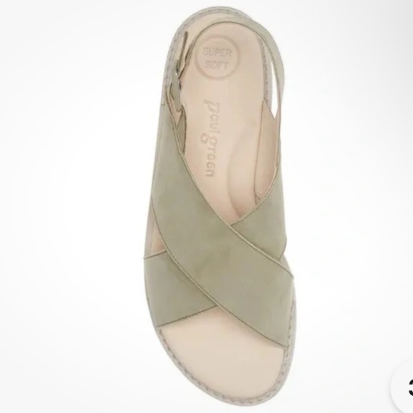 Paul Green Heaven Slingback Sandal in Sage Green size US 7.5 women UK 5 - Picture 3 of 10
